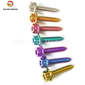 TITST Đầy Màu Sắc M5X25 Titanium Tự Khai Thác Vít Cho Xe Máy - Product Image 4