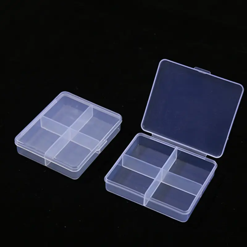 Kotak penyimpanan kotak penyimpanan plastik kisi-kisi dapat disesuaikan perhiasan anting-anting manik tempat sekrup Display wadah Organizer