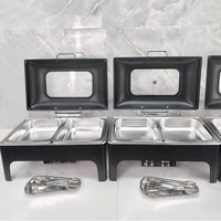 Plat de service en acier inoxydable 9L pour buffet, chauffe-plats pour la restauration et les chefs, fabriqué en Chine
