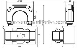 Hot Sale <b>Car</b> Interior <b>Accessory</b> Anti-Theft Gear Shift Lock Steel Keyed Functions Metal - Product Image 2