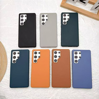 Nouvelle coque populaire en cuir PU pour Samsung Galaxy S25 Plus avec chargeur magnétique sans fil, design unique, antichoc, protection intégrale du dos du téléphone