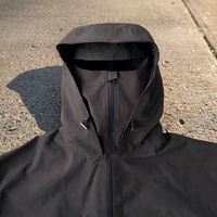 Veste d'hiver décontractée coupe-vent et imperméable pour homme, modèle designer personnalisé, avec masque intégré, en nylon, à fermeture éclair, style ninja, pour l'extérieur