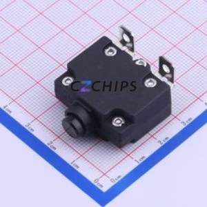 RTB-15B4BNBNFA <b>Push</b> <b>Button</b> <b>Switch</b> Through hole Component (THT) <b>Switch</b> Round <b>Button</b> Vertical Mount 15A Black - Product Image 2