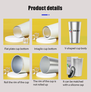 Grosir Pabrik satu lapisan cangkir aluminium berubah warna cangkir kopi Tumbler anggur - Product Image 3
