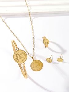 Collana maria vergine placcato oro set gioielli in acciaio inox alla moda <span class=keywords><strong>croce</strong></span> non appannamento <span class=keywords><strong>rosa</strong></span> collana multicolore vergine maria - Product Image 6