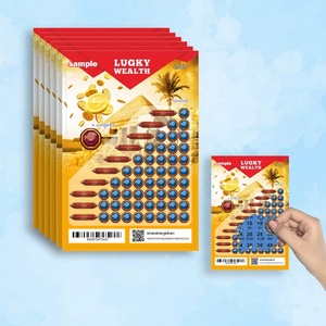 Prix d'usine Fabricant de cartes à gratter personnalisées pour loteries, impression de cartes à gratter pour entreprises - Product Image 1