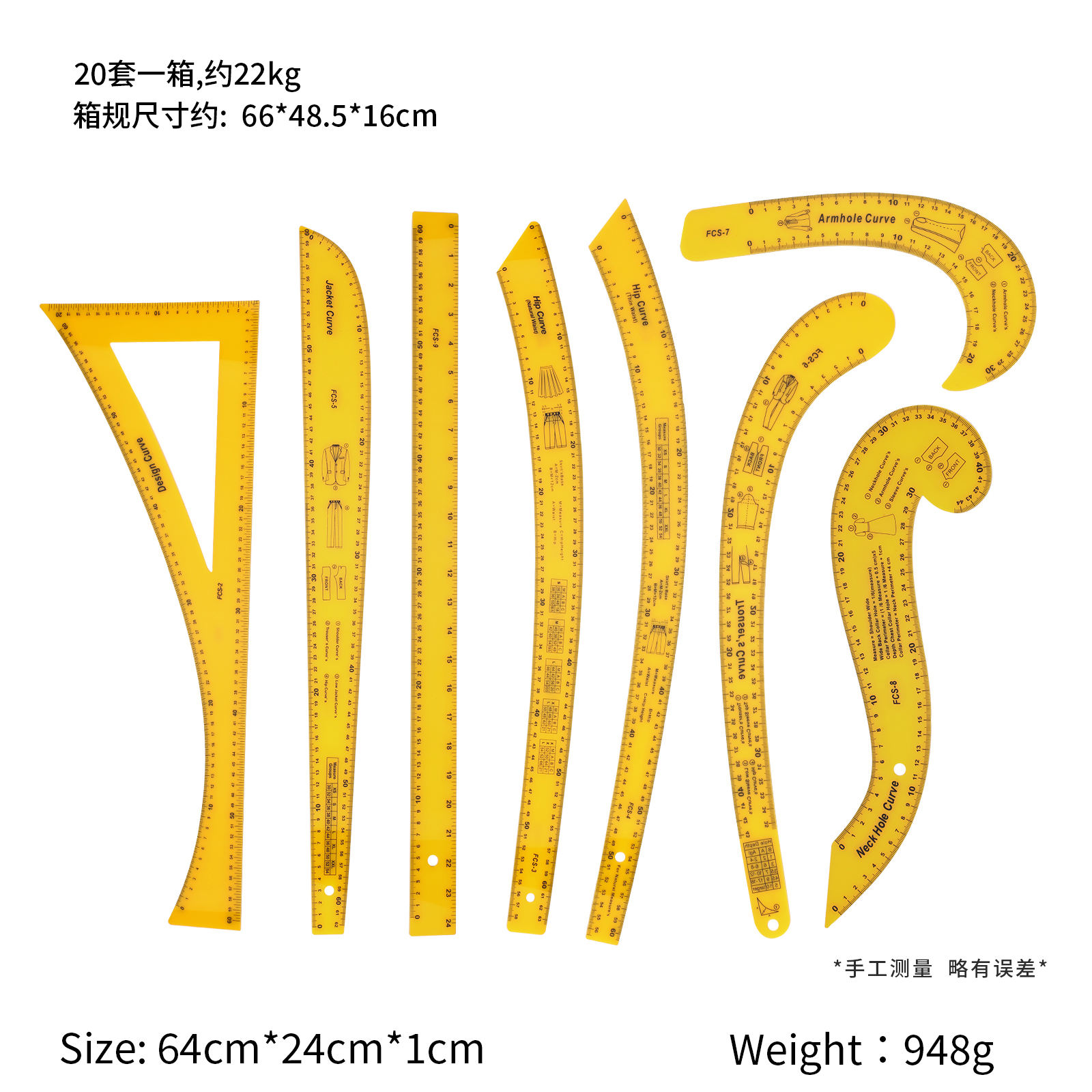 Amarillo 3.6mmm 8 unids/set