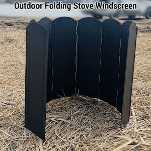 Pare-vent pliable pour réchaud de <span class=keywords><strong>camping</strong></span> à 8 plaques avec sac de rangement - Product Image 4