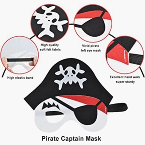 Masque de sorcière citrouille pirate squelette Cosplay Masquerade Party Masque pour les yeux avec corde élastique Masques en feutre d'Halloween pour enfants - Product Image 3