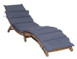 Ergonomic Outdoor Acacia Wood Reclining Lounger Foldable and Portable with Thick <b>Cushion</b> Durable for Use in Parks or Villas - Product Image 3