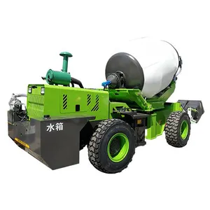Manufacturer automatic feeding self loaded concrete mixer truck