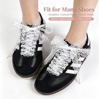 Lacets plats rigides de 3 cm pour chaussures de ballet, sans élasticité, durables, pour baskets et chaussures décontractées