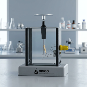 CISCO Deluxe Gold Leaf Metal Electroscope <b>Physics</b> Laboratory Charge Detector School Teaching Instrument - Product Image 1