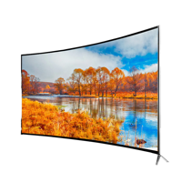 TV Pintar Lengkung 55 Inci 4K Ultra HD LED LCD untuk Penggunaan di Rumah dan Hotel
