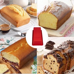 Red <b>Silicone</b> Loaf Pan 27.7 x 16.5 x 3 Cm Non Stick <b>Baking</b> Mold For Cakes - Product Image 5