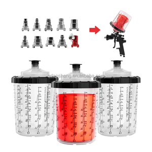 Set di bicchieri trasparenti monouso da 850 ml per miscelare vernici - Bicchieri in plastica di alta qualità per pittori professionisti - Product Image 3