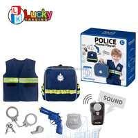 Mainan Lucky Toys Terbaru Termasuk Rompi Reflektif Tas B/O Walkie-talkie Lencana Borgol Peluit Set