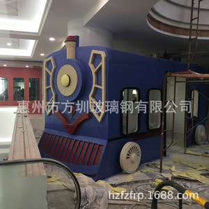 Custom Glass Fiber Reinforced Plastic <b>Train</b> Sculpture Large <b>Outdoor</b> Decorative Model For Square Display - Product Image 3