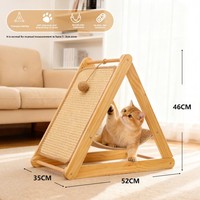 Arbre à chat avec griffoir, nid intégré, résistant à l'usure, anti-poussière, hamac triangulaire, tapis à griffer, jouet pour chat