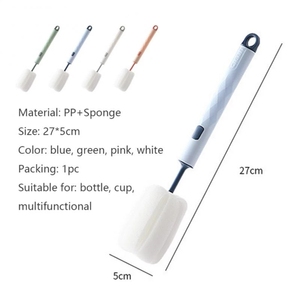 DD054 Replaceable Rotating <strong>Brush</strong> Baby Water <strong>Bottle</strong> Cup Washing Sponge <strong>Brush</strong> Long Handle <strong>Bottle</strong> Sponge Cleaning <strong>Brush</strong> - Product Image 2