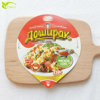 Couvercles en papier thermoscellables jetables pour la restauration en gros, pour tasses à nouilles, bols à ramen, tasses à soupe et emballages de plats à emporter