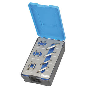 Juego de brocas de centrado Fervi de 0,75 a 5,0 mm, acero de alta velocidad, tipo R, precisión grado A, para centrado y posicionamiento - Product Image 1