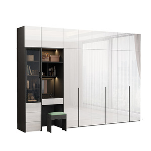 Fournisseur direct d'usine armoire à portes coulissantes <span class=keywords><strong>de</strong></span> luxe légère maison chambre assemblage simple <span class=keywords><strong>porte</strong></span> <span class=keywords><strong>coulissante</strong></span> grande armoire nordique - Product Image 2