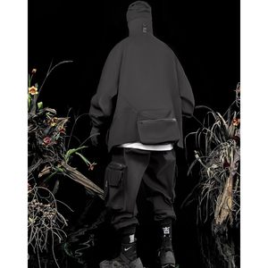 Niepce Inc Streetwear Techwear Chaqueta cortavientos con cremallera para hombre con capucha a prueba de viento para otoño - Product Image 2