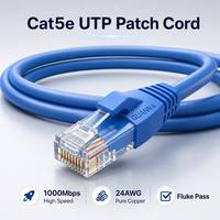 Kabel Patch Jaringan Cat5e UTP CCA yang Hemat Biaya, RJ45 Tanpa Pelindung, Bersertifikasi CE/FCC, Panjang Dapat Disesuaikan untuk Kantor Kecil