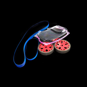 Poyracing Timing Chain Kit For Mitsubishi Evo9 With Transparent Cover And <b>Red</b> Gears Blue <b>Belt</b> - Product Image 2