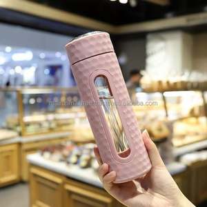 Bouteille d'eau en verre moderne et tendance pour enfants, usage scolaire, capacité 450 ml, multicolore, vente en gros directe usine, rentrée scolaire - Product Image 1