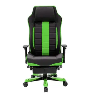 Vente en gros de chaises ergonomiques en cuir véritable vert anime green gaming chaise pivotante pour ordinateur de jeu de course