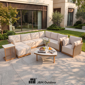 Ensemble de salon de jardin, patio, balcon, salon J&m Outdoor, imperméable, ignifuge, écologique, cadre en aluminium de luxe, design moderne, pour T830 - Product Image 2