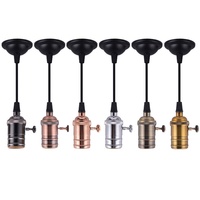 Accessoire spot transfrontalier 250v PC rétro Edison support de lampe E26E27 cuivre pour bricolage lustre ou éclairage rétro