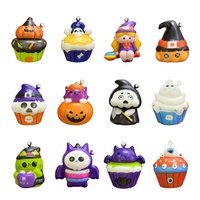 Porte-clés personnalisé en PU, jouet à presser à remontée lente, style Squishy de dessin animé, boîte mystère, anti-stress, jouet sensoriel, pendentif, monstre animal Halloween
