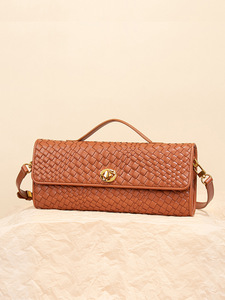 Sac à bandoulière tissé à la main en gros <span class=keywords><strong>d</strong></span>'usine, pochette <span class=keywords><strong>de</strong></span> <span class=keywords><strong>soirée</strong></span> élégante à texture raffinée, portefeuille bandoulière pour femme - Product Image 4