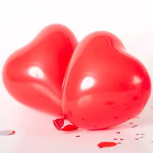 Paquete de 100 globos de látex con forma de Hearl de amor rojo de 5 "para el Día de San Valentín, decoración de arco de boda, Cumpleaños de Niños - Product Image 1