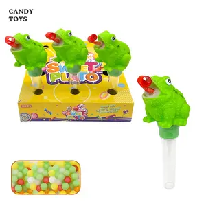 2023 новые конфеты игрушки ПВХ выдувная лягушка Забавный сладкий контейнер тюбик для конфет