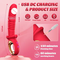 Vibrateur puissant 10 vitesses de vibration 10 modes de poussée, stimulateur du point G, godemiché anal en silicone liquide, masseur vaginal, stimulateur clitoridien