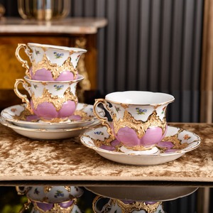 Complete White Embossed Floral Bone China Tea Set Teapot Cups Sugar Creamer Classic Style Eco-Friendly Gift Box for Hotel - Product Image 2