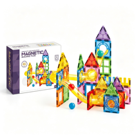 Offre Spéciale : Jeu de Construction Magnétique STEM avec Billes ABS de 7,5 cm, 46 ou 61 Pièces, Circuit de Marbre pour Enfants 3 ans et plus
