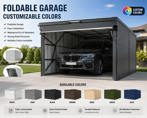 <span class=keywords><strong>Garage</strong></span> pliable préfabriqué avec porte électrique, <span class=keywords><strong>garage</strong></span> portable en acier pour <span class=keywords><strong>voiture</strong></span> - Product Image 4