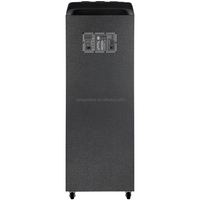 Enceinte portable double 12 pouces EV-1210 en gros d'usine avec anneau lumineux RGB 7 couleurs, égaliseur 5 bandes, entrée guitare et TWS