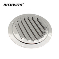 Grille d'aération ronde en acier inoxydable 316 poli miroir, étanche, pour bateaux, camping-cars et yachts