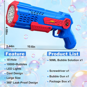 Máquina <span class=keywords><strong>de</strong></span> <span class=keywords><strong>Burbujas</strong></span> Automática con Más <span class=keywords><strong>de</strong></span> 10,000 <span class=keywords><strong>Burbujas</strong></span> por Minuto, Luces LED y Diseño a Prueba <span class=keywords><strong>de</strong></span> Fugas, Juguete <span class=keywords><strong>de</strong></span> Verano para Niños - Product Image 5
