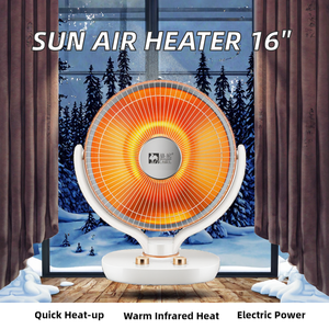 16 인치 800W 1000W 전기 탄소 크리스탈 히터 겨울 빠른 난방 가정용 태양 공기 팬 유형 침실 사용을위한 휴대용 데스크탑 - Product Image 3