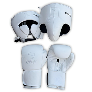 Premium Fly Boxing Set Cowhide Leather <b>Gloves</b> Headgear & Groin Guard OEM Available Sparring Kit for Fighters Gym & Wholesale - Product Image 1