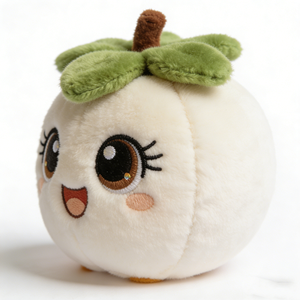 Peluche de mangostán personalizado, juguete de peluche de fruta tropical blanca, muñeco de mangostán, almohada de peluche de fruta exótica, fruta de dibujos animados - Product Image 5