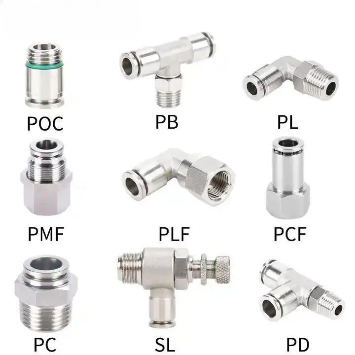 Serie TKC alta qualità resistenza alla corrosione raccordi in ottone rapido montaggio pneumatico