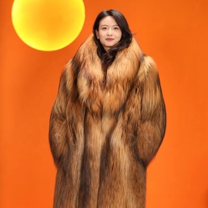 Marron Abrigo de <span class=keywords><strong>Mapache</strong></span> Pelo largo Mujer or Hombre - Product Image 6